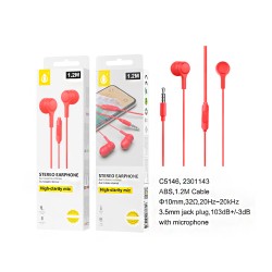 ONEPLUS EARPHONES C5146 RJ WITH MICROPHONE 1.2M RED ONEPLUS EARPHONES C5146 RJ WITH MICROPHONE 1.2M RED